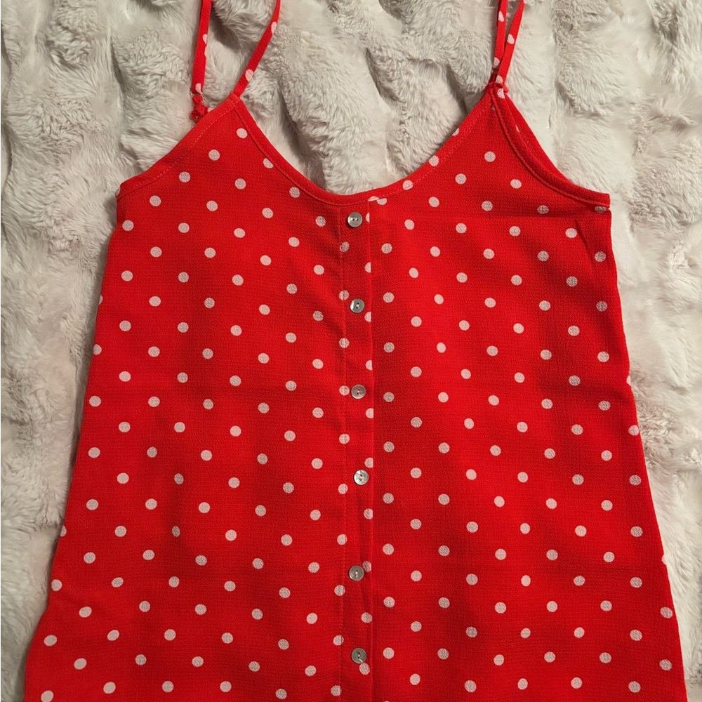 Daytrip Red and White Polka Dot Top